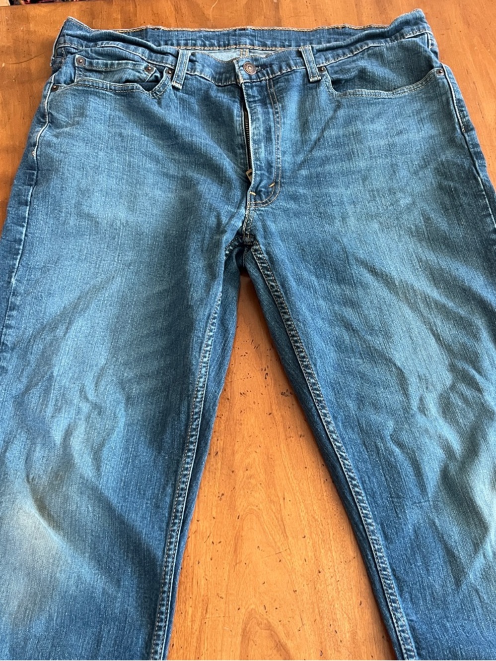 Levis Men's Straight-Leg Jeans in Light Blue Wash